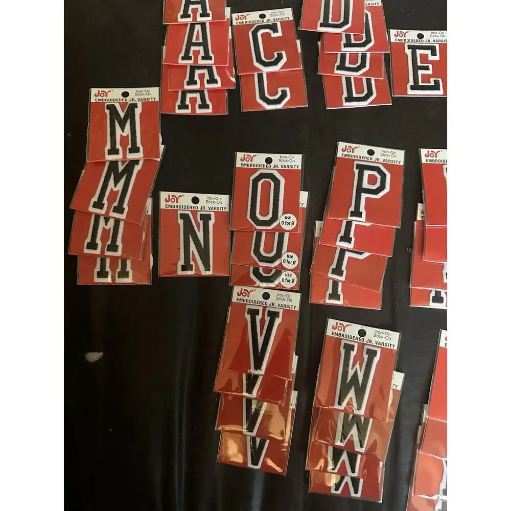 Joy Iron-On Embroidery 1.5 '' Letters Black Color